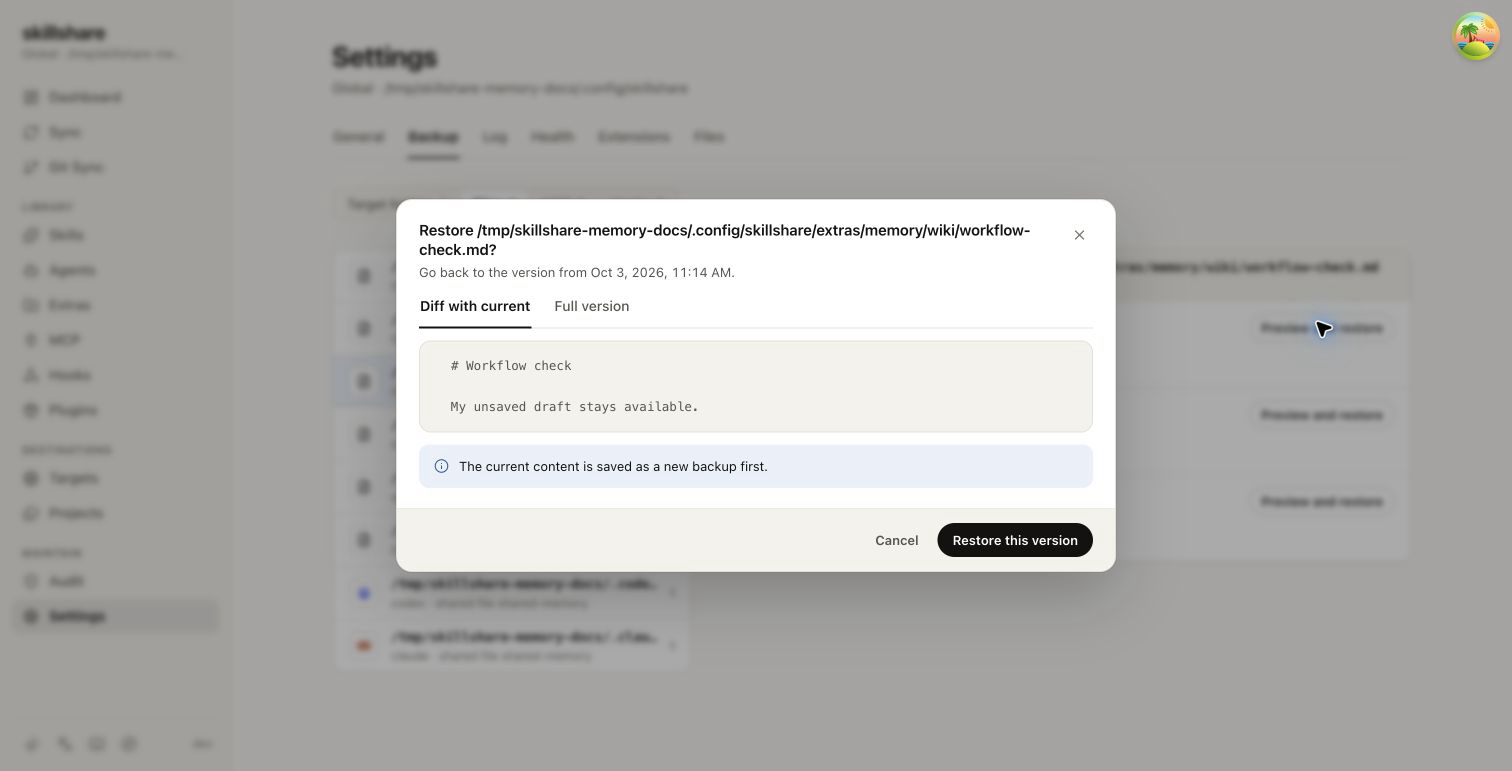English Backup Files restore preview for wiki/workflow-check.md