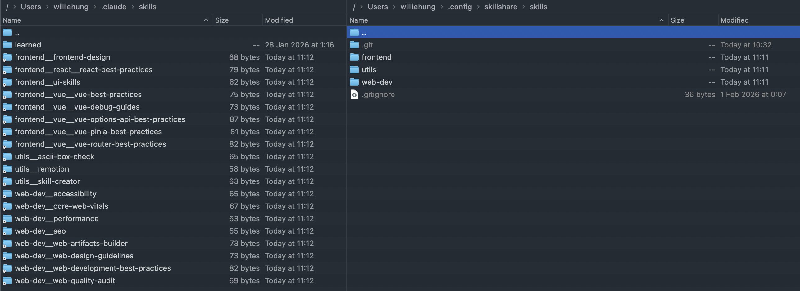 Source vs Target comparison